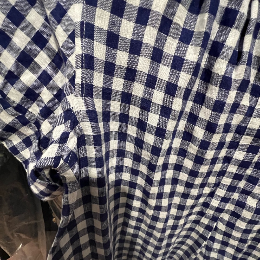 Nwt Linen Button Down - Check - image 4